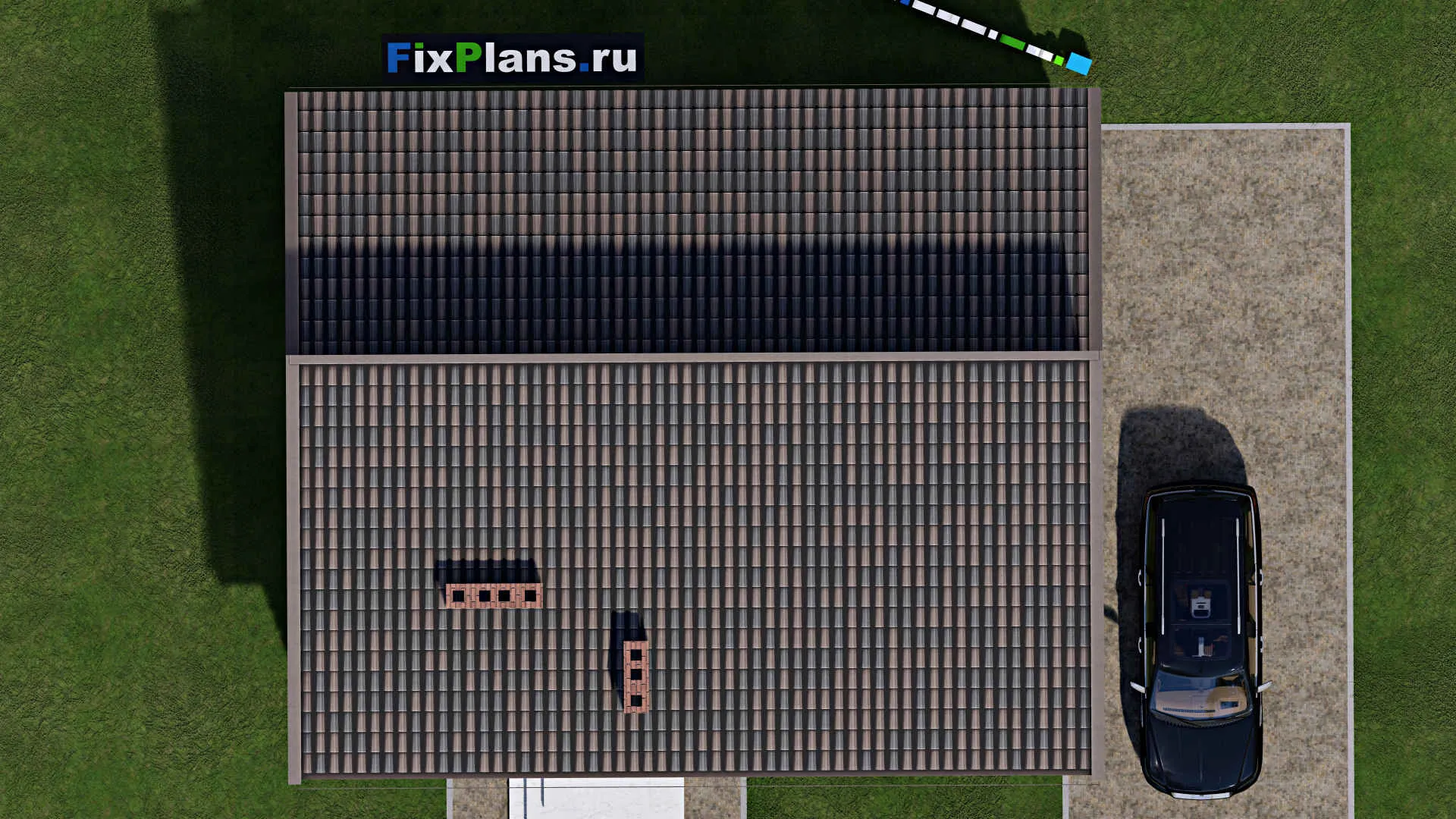 F-1115 - Проект одноэтажного дома 10 на 12, площадью 100 м² с 3 спальнями