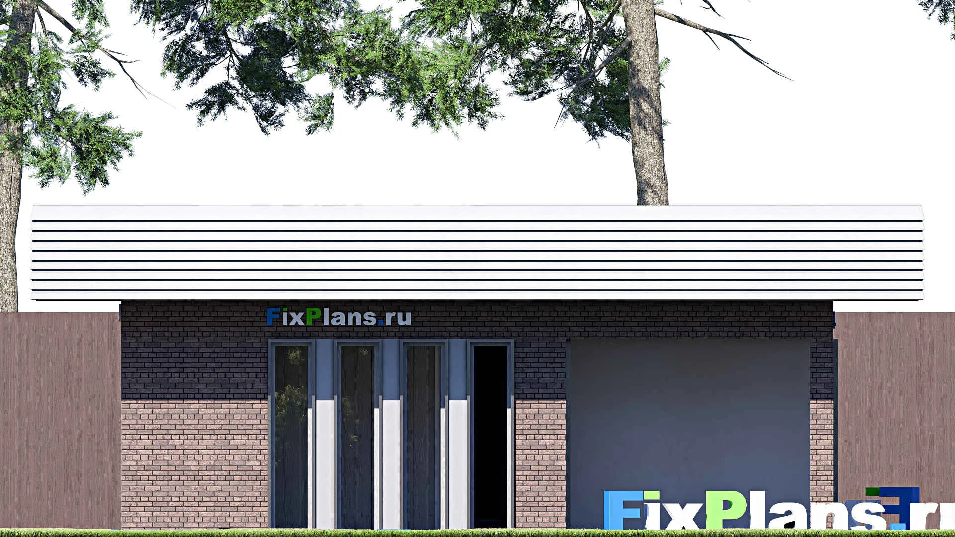 F-21086 - Проект гаража 8 на 9, площадью 60 м² на 2 машиноместа