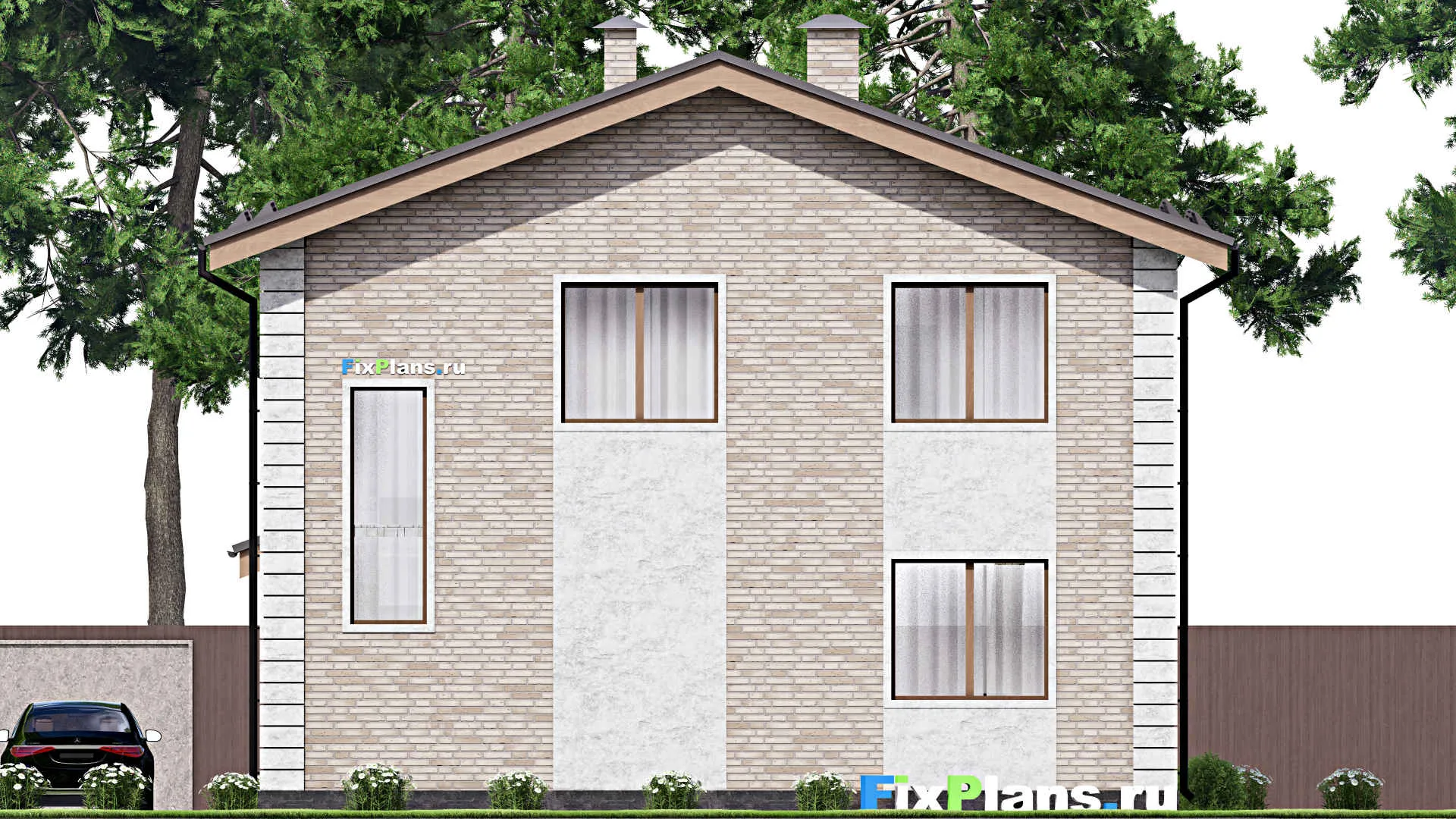 F-14147 - Проект двухэтажного дома 12 на 14, площадью 190 м² с 3 спальнями