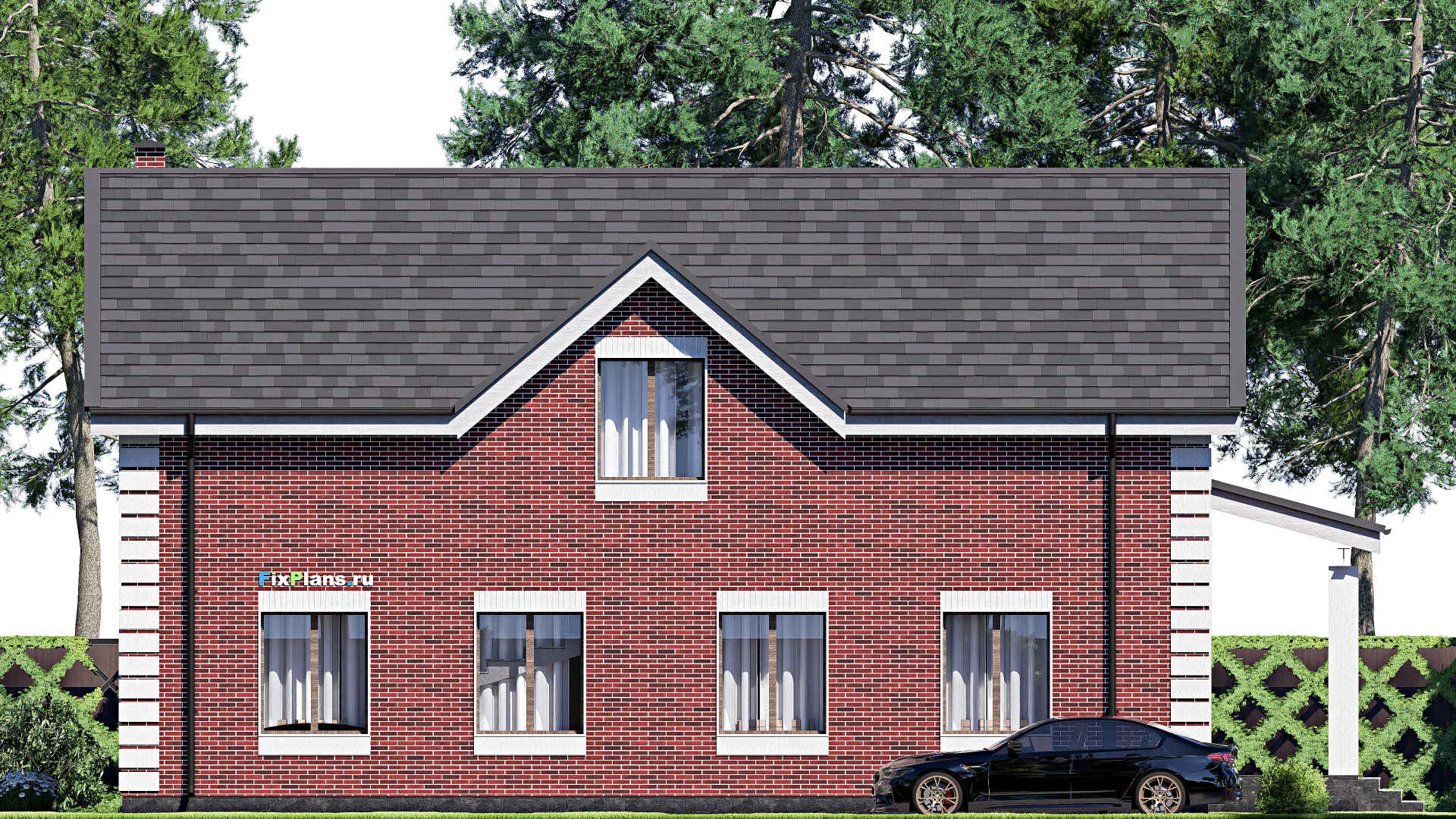 F-17801 - Проект дома с мансардой 14 на 17, площадью 310 м² с 4 спальнями