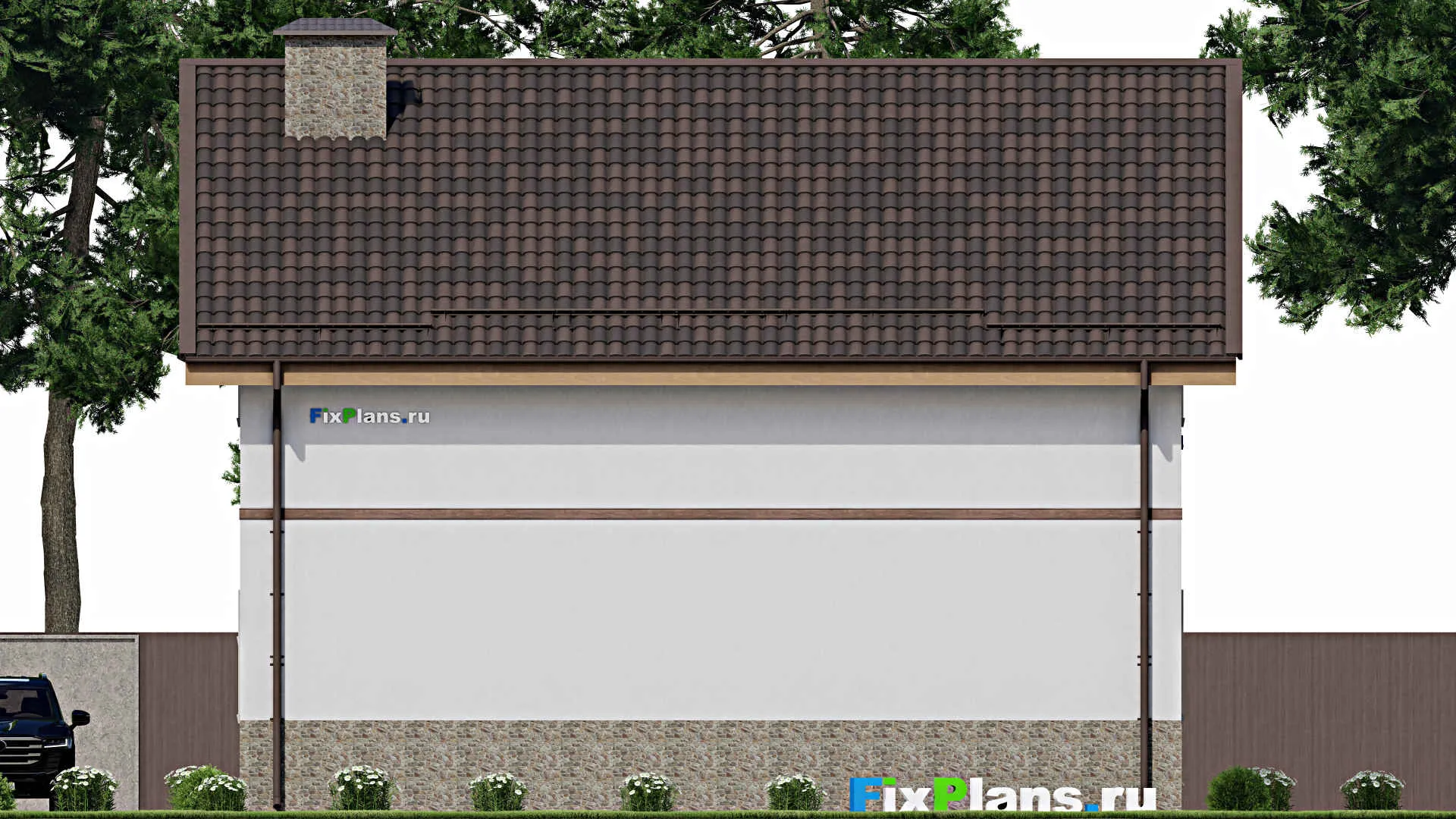 F-11312 - Проект дома с мансардой 12 на 13, площадью 180 м² с 5 спальнями