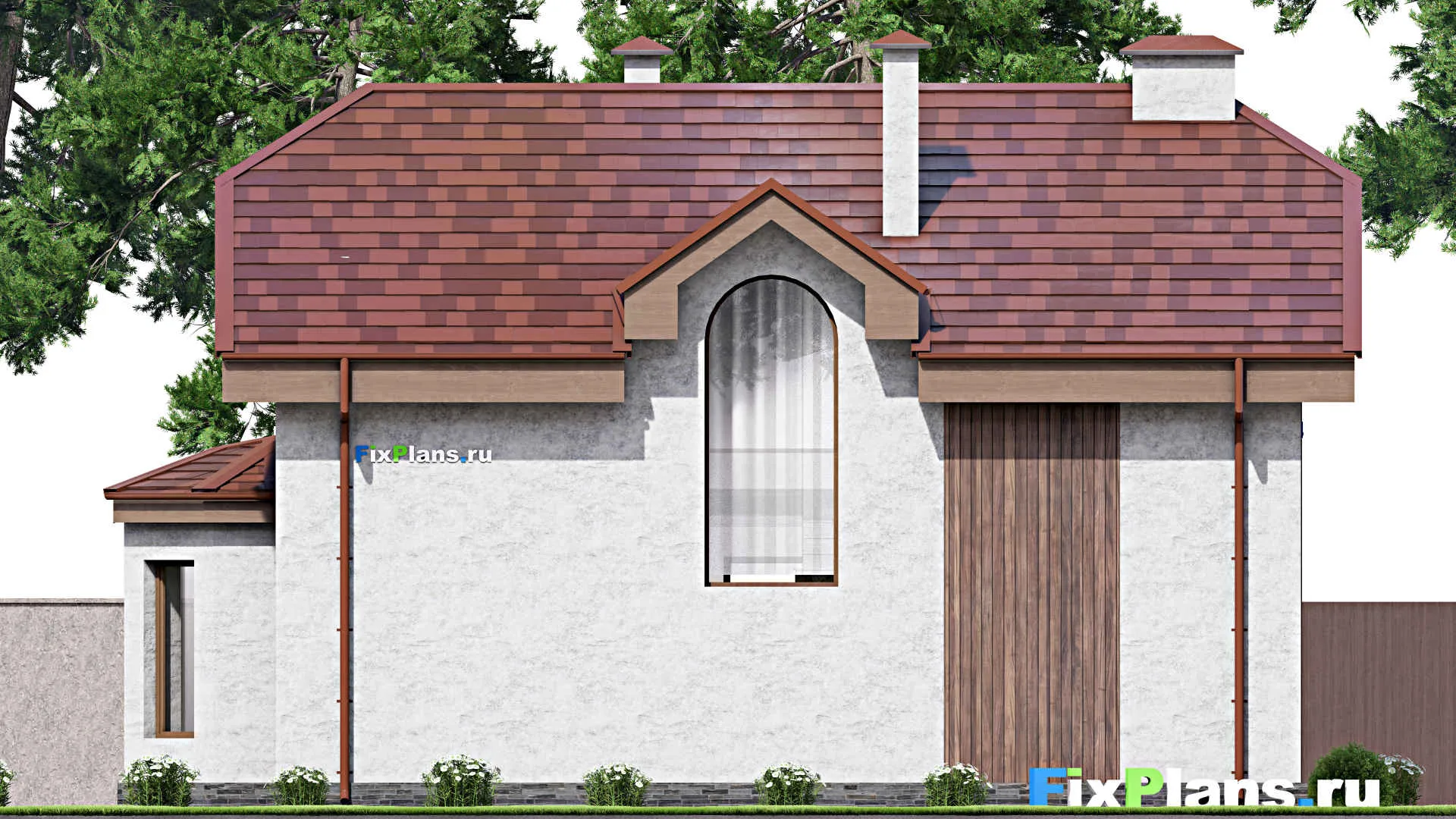 F-13409 - Планы дома с мансардой 11 на 14, площадью 150 м² с 5 спальнями