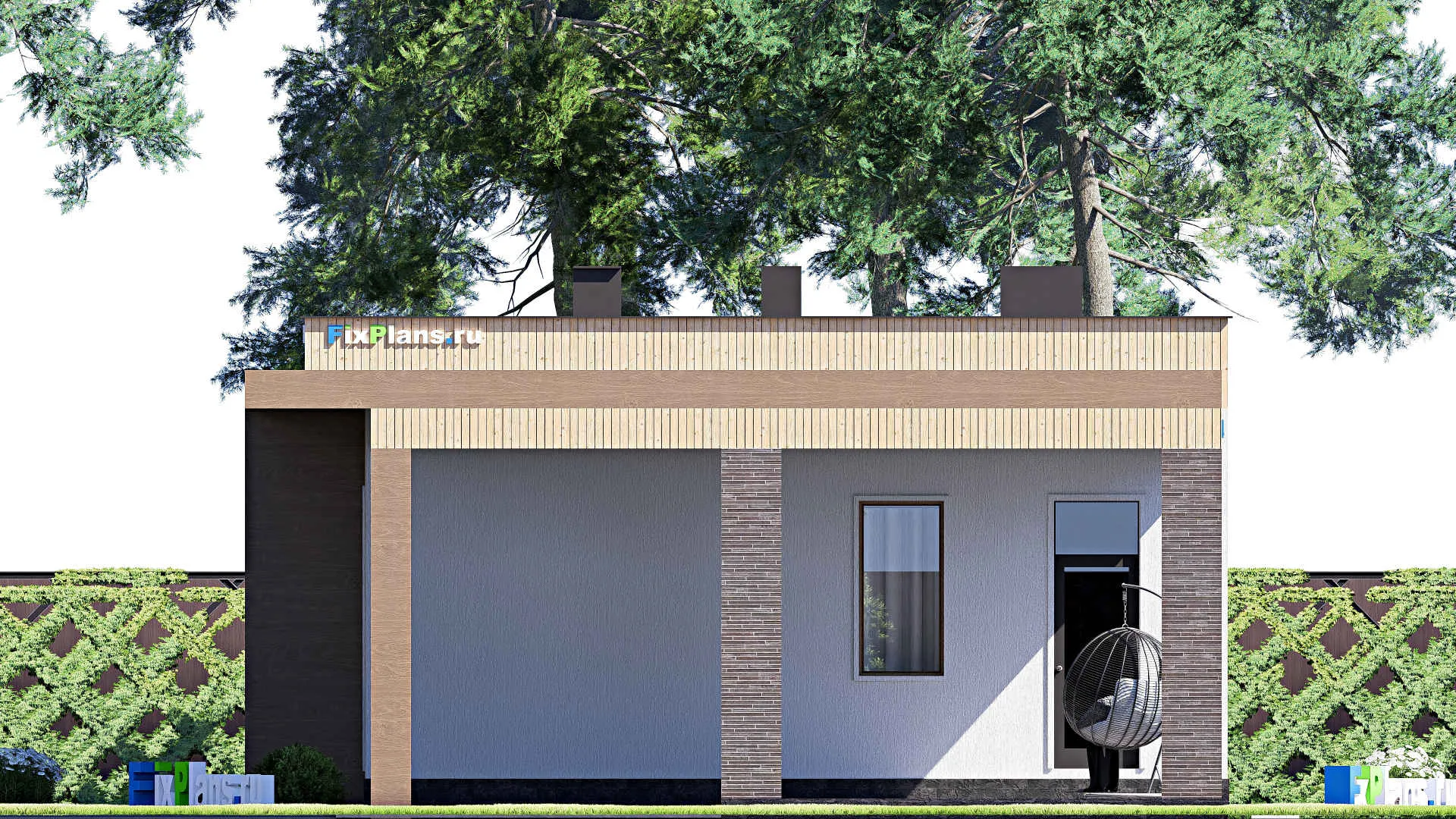 F-19304 - Проект одноэтажного дома 10 на 23, площадью 150 м² с 1 спальнями