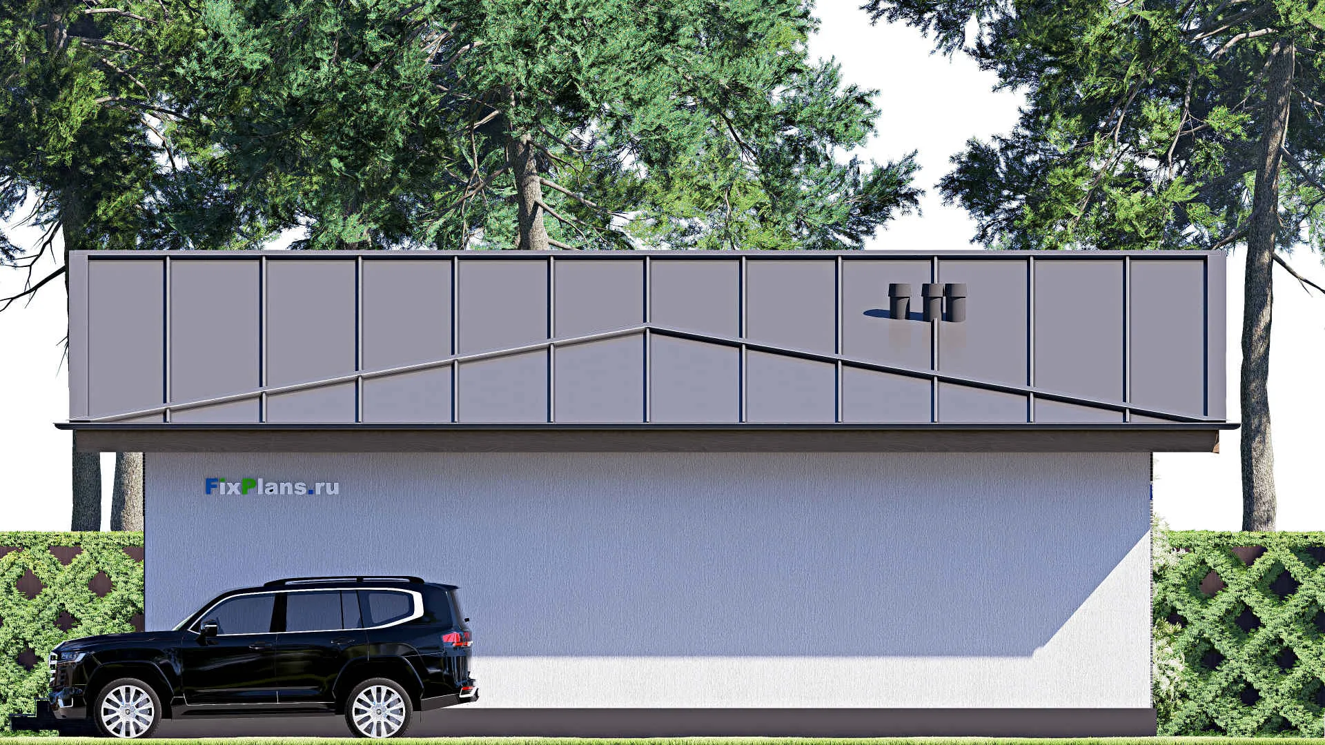 F-19781 - План одноэтажного дома 11 на 13, площадью 100 м² с 1 спальнями