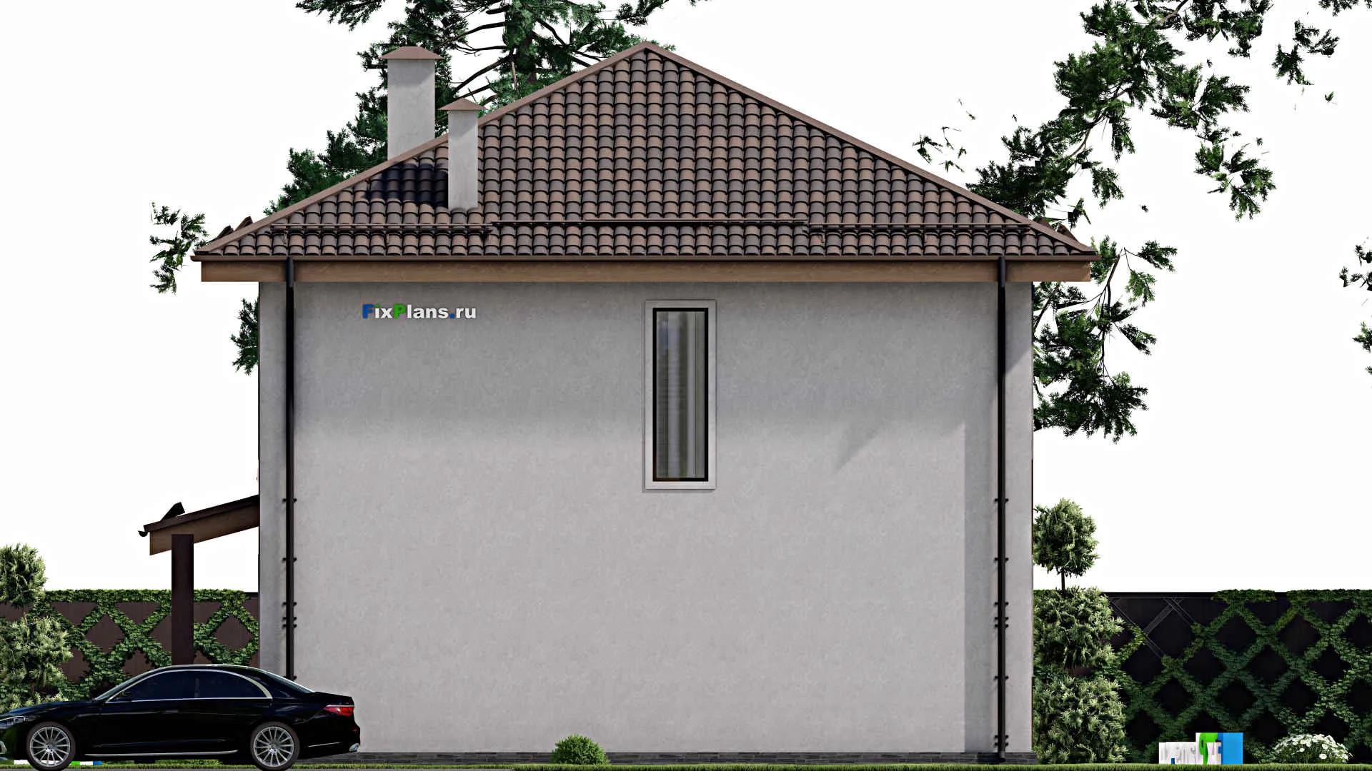 F-10511 - Планы двухэтажного дома 12 на 14, площадью 200 м² с террасой и 4 спальнями