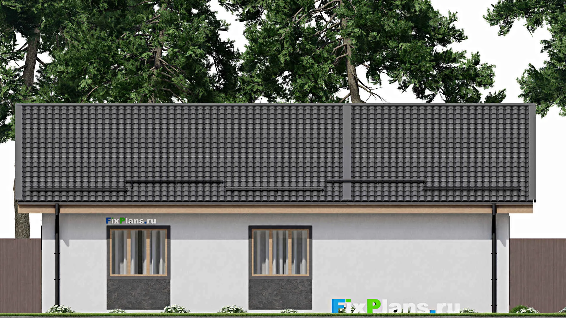 F-4346 - Проект одноэтажного дома 12 на 15, площадью 130 м² с 3 спальнями