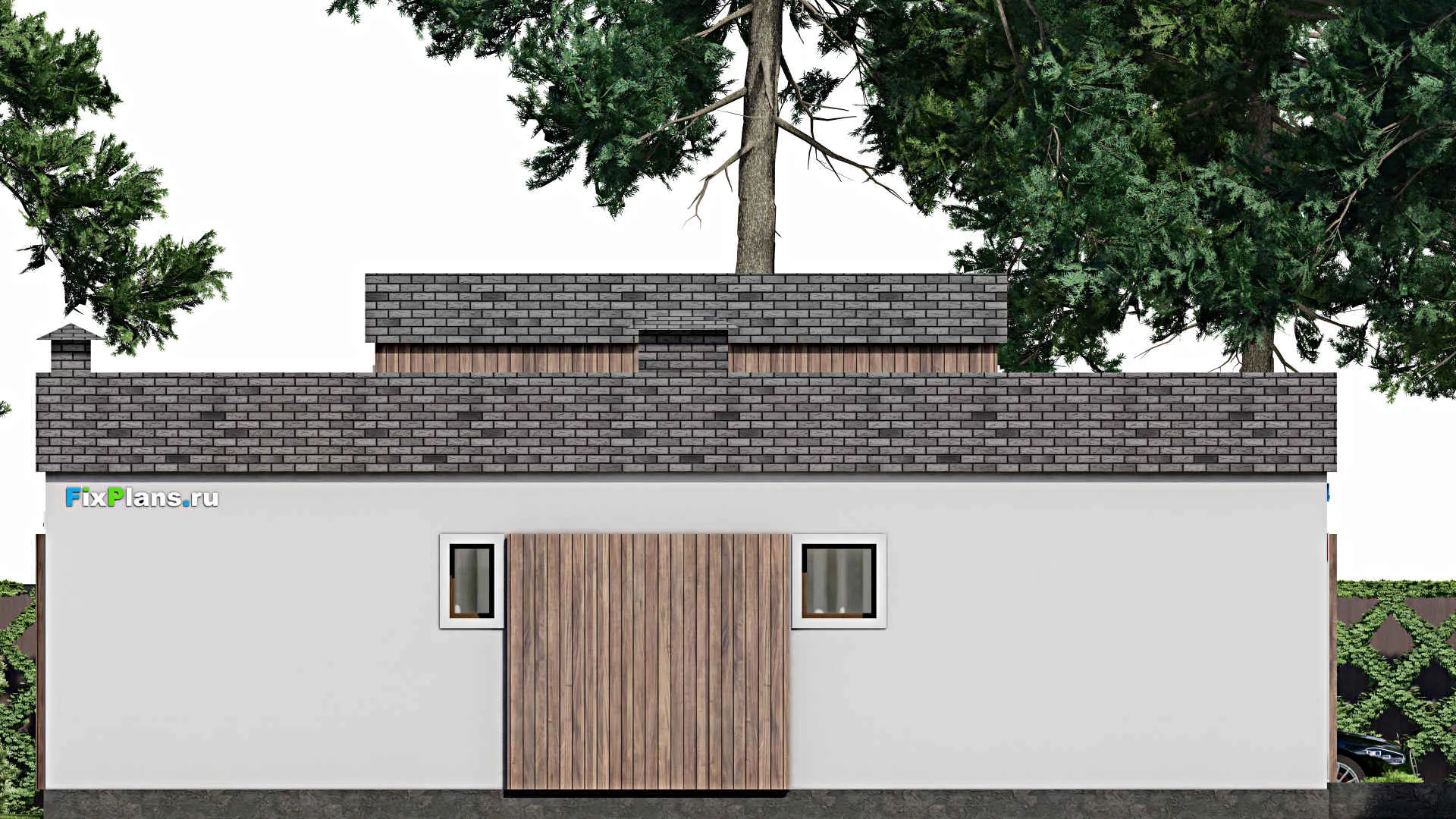 F-9872 - Проект одноэтажного дома 15 на 17, площадью 190 м² с 4 спальнями