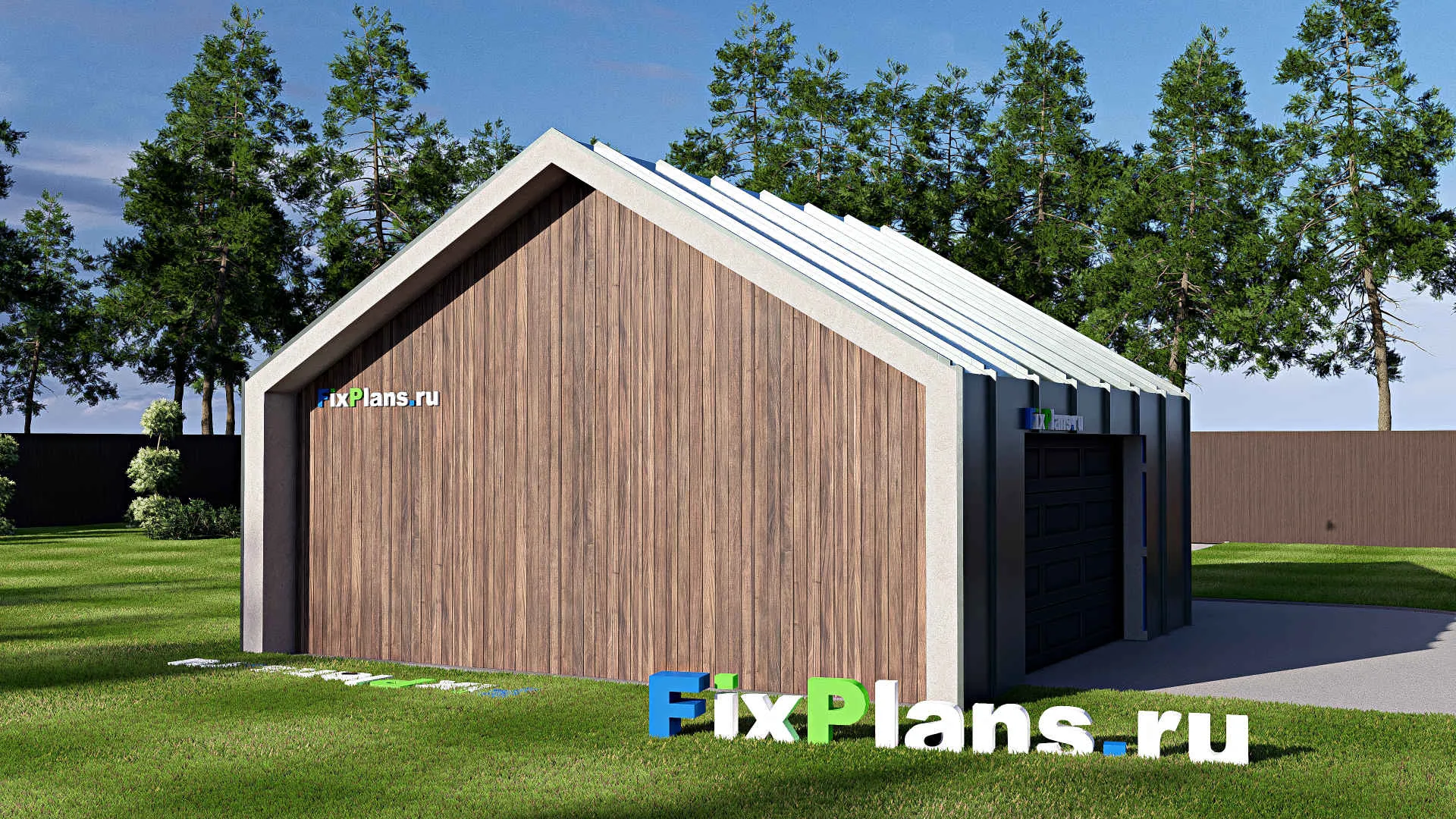 F-21005 - Проект гаража 8 на 8, площадью 50 м² на 2 машиноместа