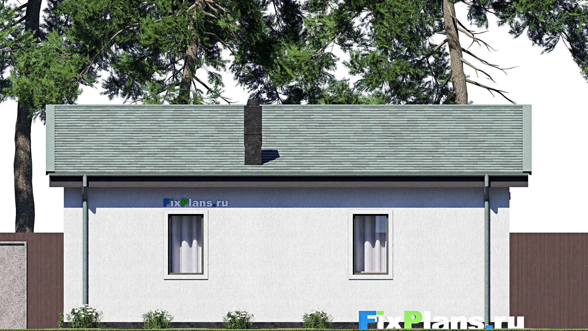 F-17522 - Проект одноэтажного дома 10 на 11, площадью 90 м² с 1 спальнями