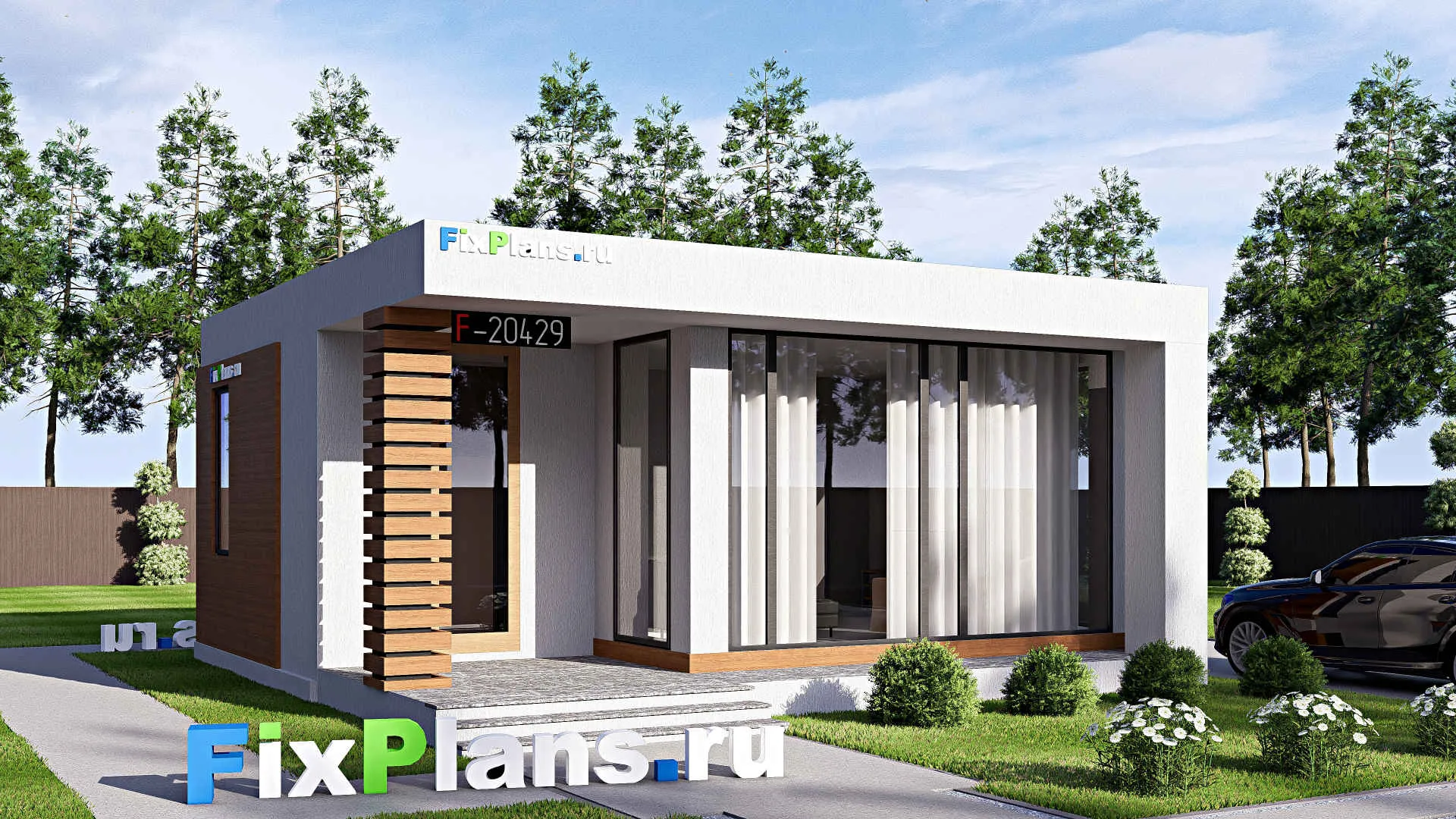 F-20429 - Проект бани 9 на 9, площадью 60 м² 